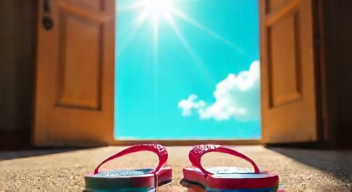 Ich erinnere mich an einen heißen Sommertag, als ich mit Flip-Flops ins Auto stieg. (1/10)